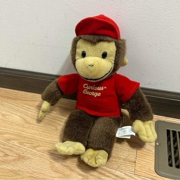 Curious George Plush Monkey Stuffed Kids Toy Brown Tan Red - Picture 2 of 6